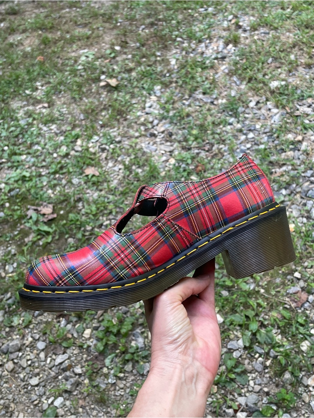 Dr Martens Sofia Plaid Mary Jane Shoes Size 10 - Picture 3 of 15